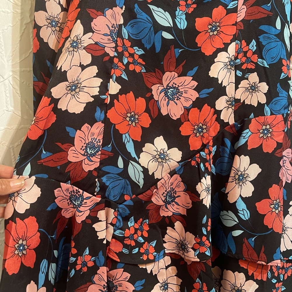 City Studio Black Floral Long Sleeve Dress - Picture 8 of 15